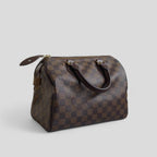 Louis Vuitton 2007 Damier Ebene Canvas Speedy 25 Handbag