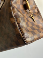 Louis Vuitton 2007 Damier Ebene Canvas Speedy 25 Handbag