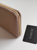 Prada Vitello Move Zip Around Long Wallet in Cammeo Nude Pink