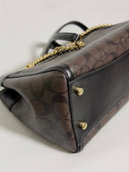 Coach Brooke Chain Carryall Shoulder Bag in Signature Canvas and Gold Hardware (Rare)