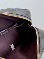 Coach Sydney Black with Strap and Gold Hardware (Burgundy Interior)