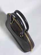 Coach Mini Sierra Handbag in Signature Brown Canvas with Strap