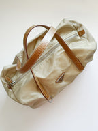 Prada Nylon Mini Duffle Bowler Handbag in Brown