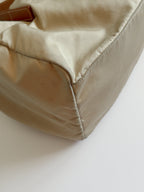 Prada Nylon Mini Duffle Bowler Handbag in Brown