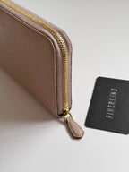 Prada Vitello Move Zip Around Long Wallet in Cammeo Nude Pink