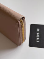 Prada Vitello Move Zip Around Long Wallet in Cammeo Nude Pink