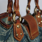 Louis Vuitton Monogram Denim Pleaty Mini Handbag