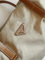 Prada Nylon Mini Duffle Bowler Handbag in Brown