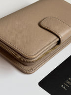 Prada Saffiano Leather Compact Wallet in Cammeo Multicolor
