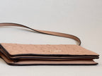 Coach Dusty Rose Pink Embossed Logo Anna Foldover Crossbody Bag