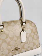 Coach Mini Sierra in Light Khaki Chalk with Strap