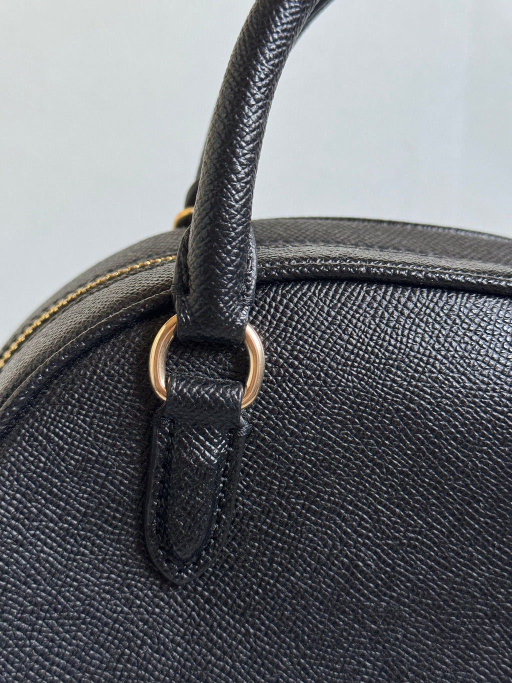 Coach Sydney Black with Strap and Gold Hardware (Burgundy Interior)