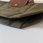 Longchamp Le Pliage Navy Blue & Green Small & Large Short Handle