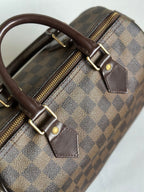 Louis Vuitton 2007 Damier Ebene Canvas Speedy 25 Handbag