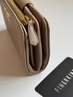 Prada Saffiano Leather Compact Wallet in Cammeo Multicolor