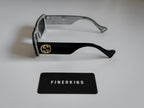 Gucci Seasonal Eyewear - Slim Rectangular Frame Sunglasses Size 52