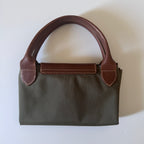 Longchamp Le Pliage Navy Blue & Green Small & Large Short Handle