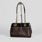 Coach Brooke Chain Carryall Shoulder Bag in Signature Canvas and Gold Hardware (Rare)