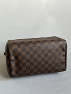 Louis Vuitton 2007 Damier Ebene Canvas Speedy 25 Handbag