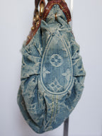 Louis Vuitton Monogram Denim Pleaty Mini Handbag