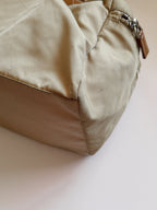 Prada Nylon Mini Duffle Bowler Handbag in Brown