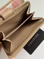 Prada Saffiano Leather Compact Wallet in Cammeo Multicolor
