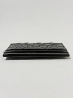 Chanel Camellia Black Lambskin Leather Light Gold Hardware Card Case Series 26