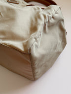 Prada Nylon Mini Duffle Bowler Handbag in Brown