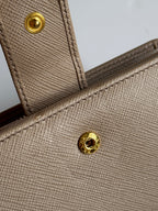 Prada Saffiano Leather Compact Wallet in Cammeo Multicolor