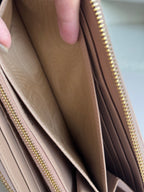 Prada Vitello Move Zip Around Long Wallet in Cammeo Nude Pink
