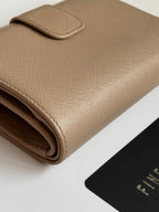 Prada Saffiano Leather Compact Wallet in Cammeo Multicolor