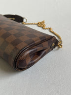 Louis Vuitton 2011 Damier Ebene Eva Pochette Handbag