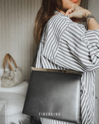Gucci Vintage Black Leather and Gold Hardware Shoulder Bag