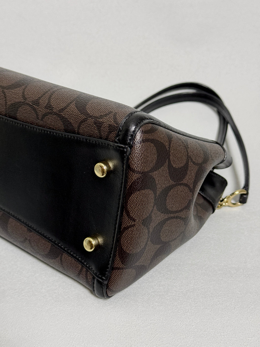 Coach Brooke Chain Carryall Shoulder Bag in Signature Canvas and Gold Hardware (Rare)