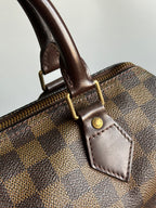 Louis Vuitton 2007 Damier Ebene Canvas Speedy 25 Handbag