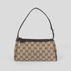 Gucci GG Canvas Abbey D-Ring Pochette Handbag Champagne Gold Hardware