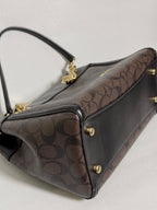 Coach Brooke Chain Carryall Shoulder Bag in Signature Canvas and Gold Hardware (Rare)