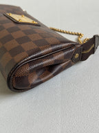 Louis Vuitton 2011 Damier Ebene Eva Pochette Handbag