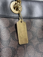 Coach Brooke Chain Carryall Shoulder Bag in Signature Canvas and Gold Hardware (Rare)