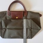 Longchamp Le Pliage Navy Blue & Green Small & Large Short Handle