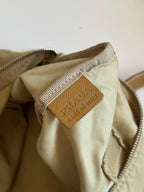 Prada Nylon Mini Duffle Bowler Handbag in Brown