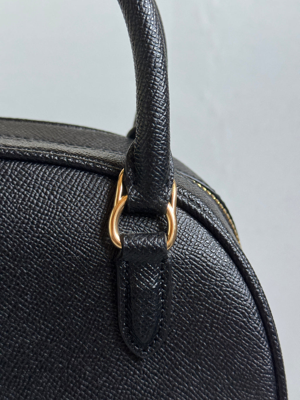 Coach Sydney Black with Strap and Gold Hardware (Burgundy Interior)