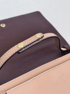 Coach Dusty Rose Pink Embossed Logo Anna Foldover Crossbody Bag