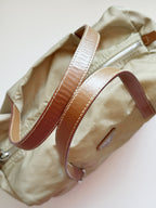 Prada Nylon Mini Duffle Bowler Handbag in Brown
