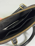 Coach Mini Sierra Handbag in Signature Brown Canvas with Strap