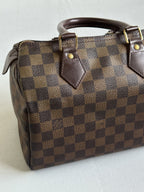 Louis Vuitton 2007 Damier Ebene Canvas Speedy 25 Handbag