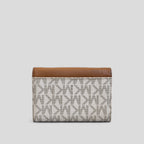 Michael Kors Tan and Off White Wallet on Gold Chain Crossbody Bag