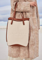 Polene Ilo Tote Bag in Cognac