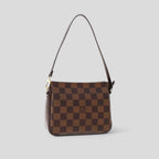 Louis Vuitton 2003 Damier Ebene Trousse Pochette Makeup Handbag