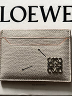 Loewe Anagram Plain Cardholder in Pebble Grain Calfskin